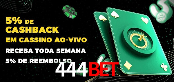 Promoções do cassino ao Vivo 444bet
